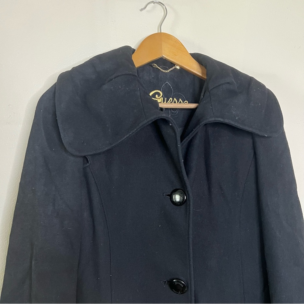 Guess Classic Black Pea Coat - Picture 3 of 14
